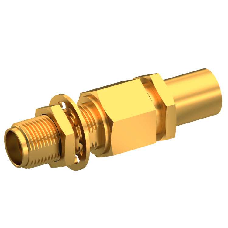 SMA / STRAIGHT JACK FEMALE CRIMP TYPE FOR 5/50 D GOLD CAPTIVE CONTACT
