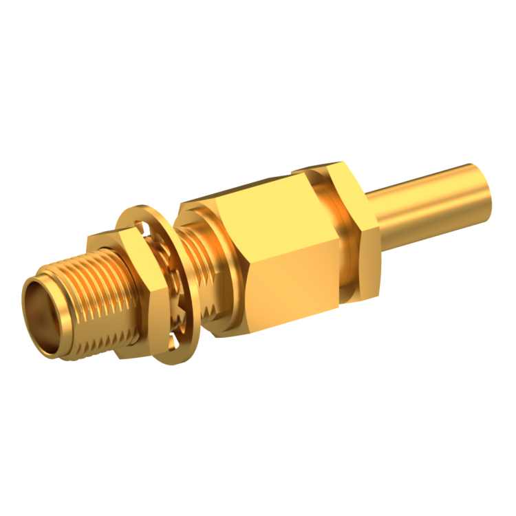 SMA / STRAIGHT JACK FEMALE CRIMP TYPE FOR 2/50 S CABLE GOLD CAPTIVE CONTACT