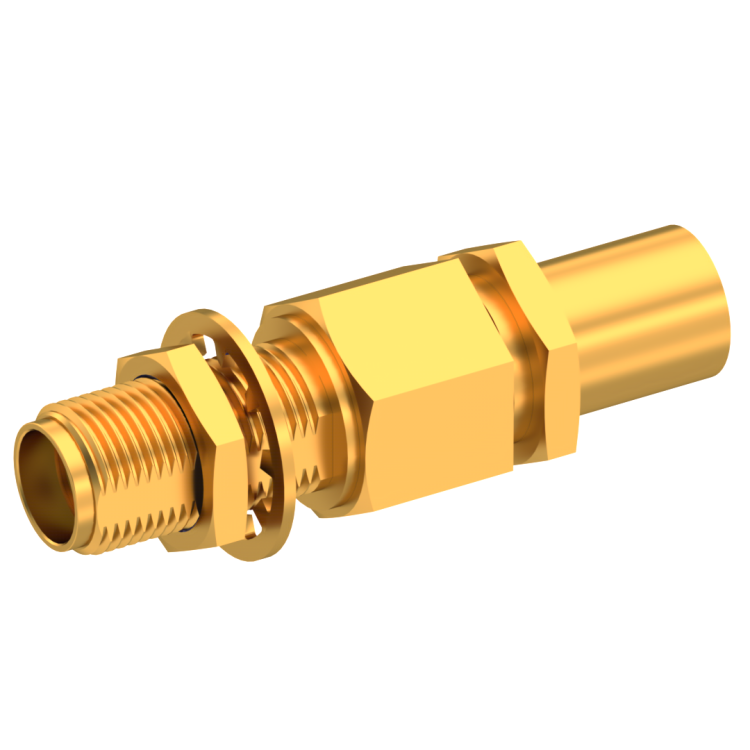 SMA / STRAIGHT JACK FEMALE CRIMP TYPE FOR 5/50 S GOLD CAPTIVE CONTACT