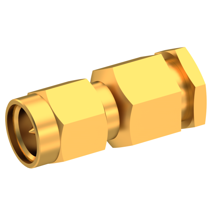SMA / STRAIGHT PLUG MALE CLAMP TYPE FOR 2.6/50 S CABLE GOLD CAPTIVE CONTACT