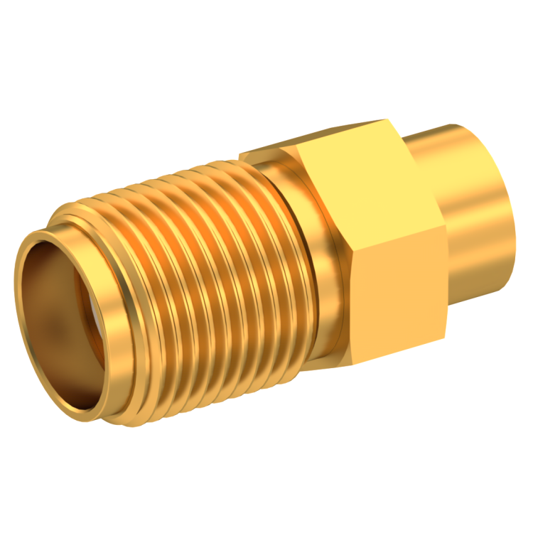 SMA / STRAIGHT JACK FEMALE SOLDER TYPE FOR .141''/50 SR GOLD NON-CAPTIVE CONTACT