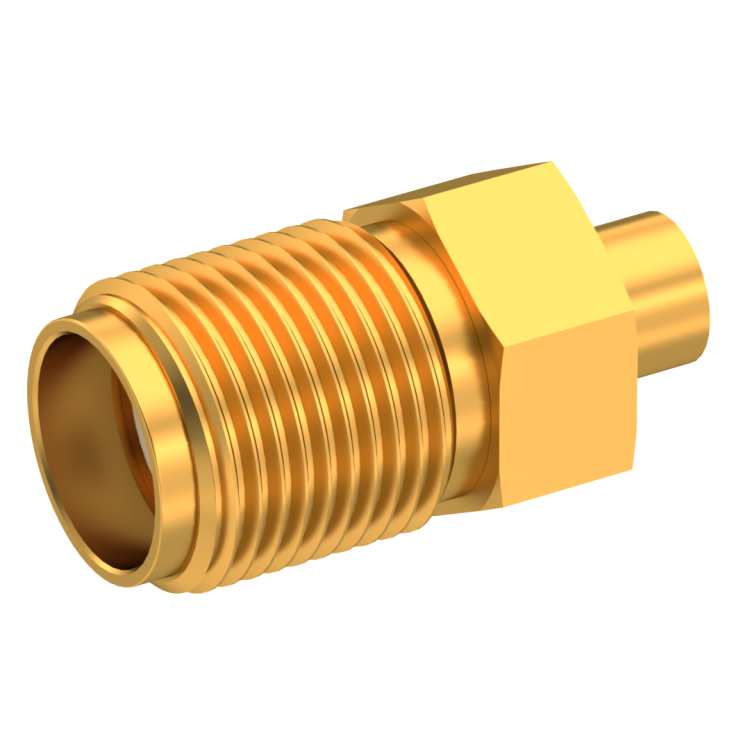 SMA / STRAIGHT JACK FEMALE SOLDER TYPE FOR .085''/50 SR GOLD NON-CAPTIVE CONTACT