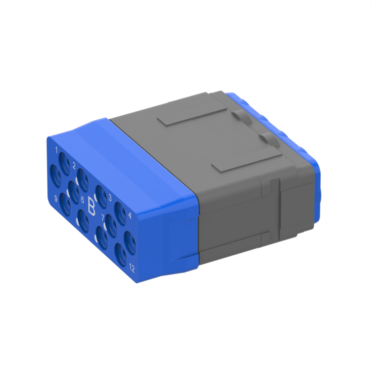 Pin insert (no sleeve holder), hybrid, 6 LUXCIS contacts and 6 electrical contacts, for EPXB