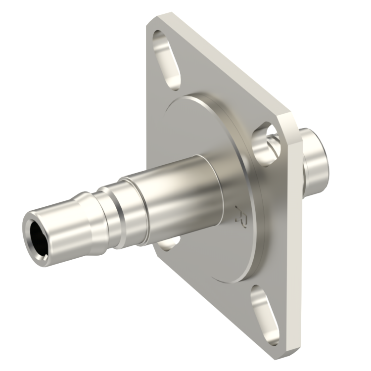 EZ-Lux SQUARE FLANGE RECEPTACLE FOR LUXCIS® ARINC 801 WITHOUT BOOT