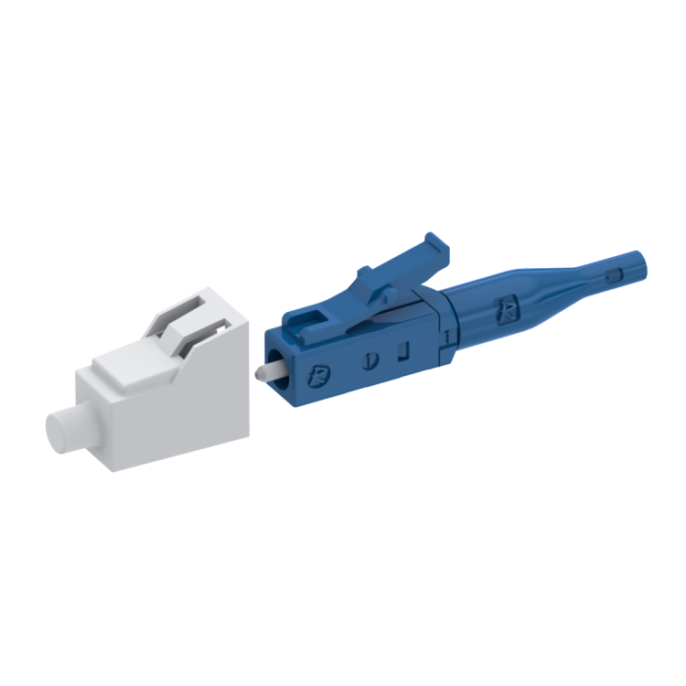 LC PC simplex plug SM126µm for cable 0,9 mm