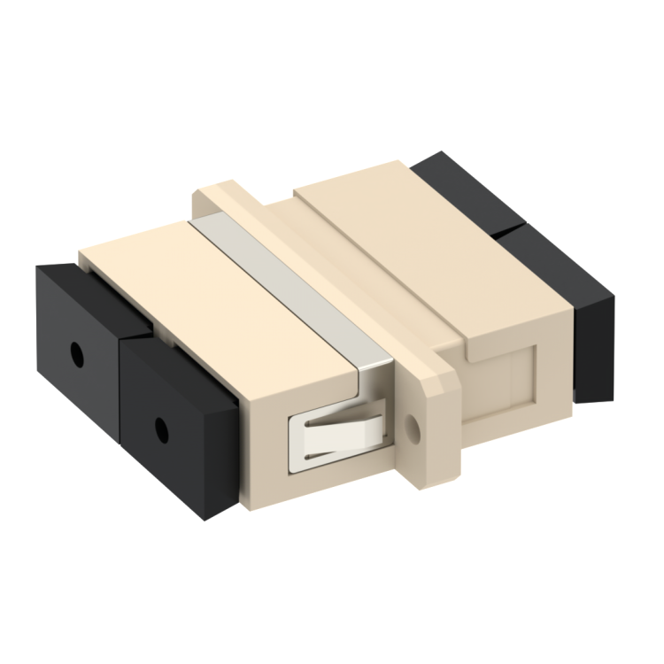 SC snap-in adaptor with zirconia alignment sleeve for duplex MM PC
