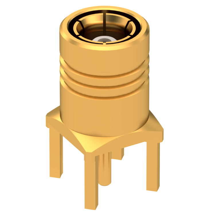 SMB / STRAIGHT PLUG RECEPTACLE FOR PCB SOLDER LEGS