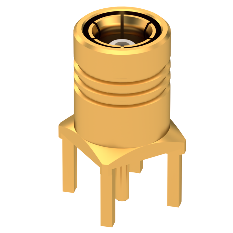 SMB / STRAIGHT PLUG RECEPTACLE FOR PCB SOLDER LEGS