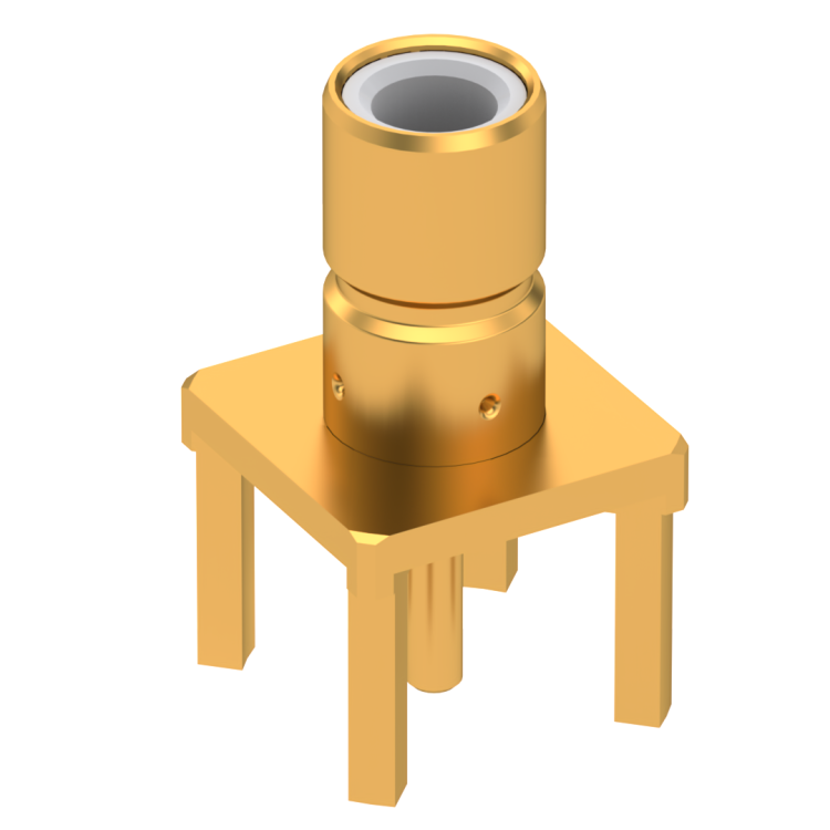 SMB / STRAIGHT JACK RECEPTACLE NON-MAGNETIC FOR PCB SOLDER LEGS