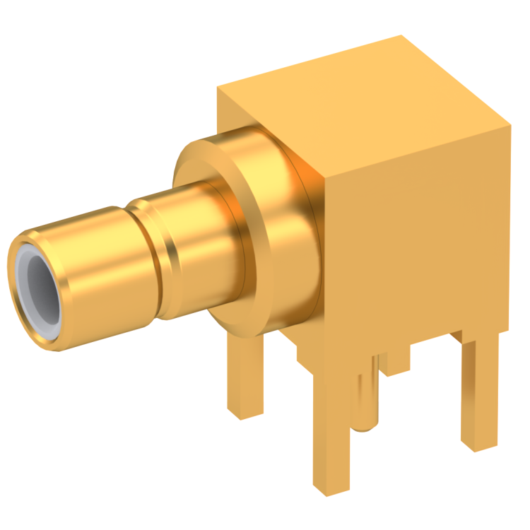 SMB / RIGHT ANGLE JACK RECEPTACLE FOR PCB SOLDER LEGS