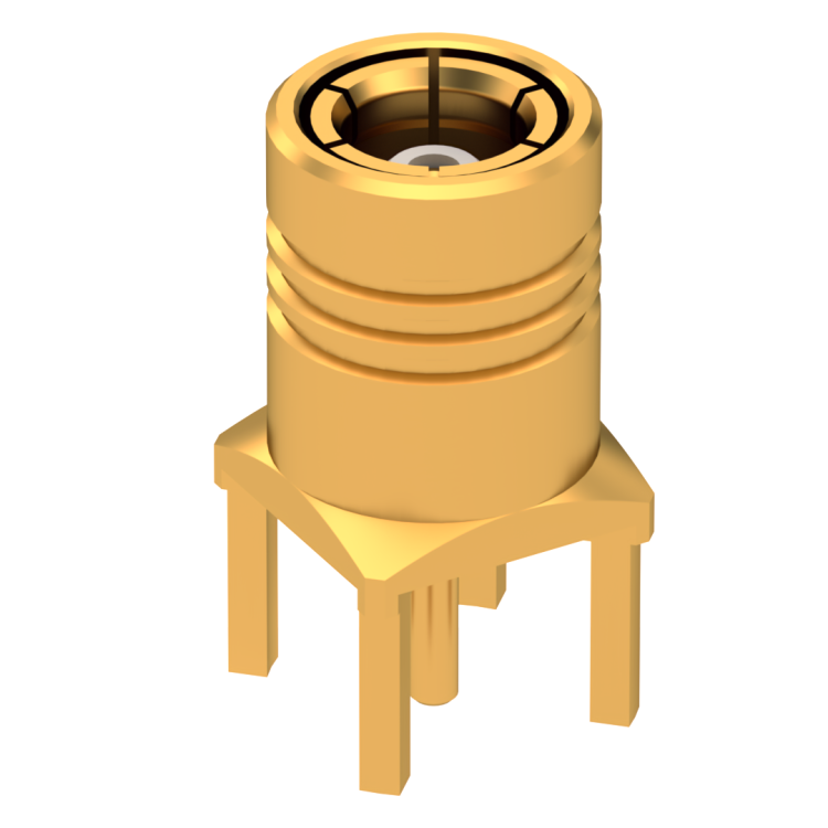SMB / STRAIGHT PLUG RECEPTACLE FOR PCB TYPE SOLDER LEGS