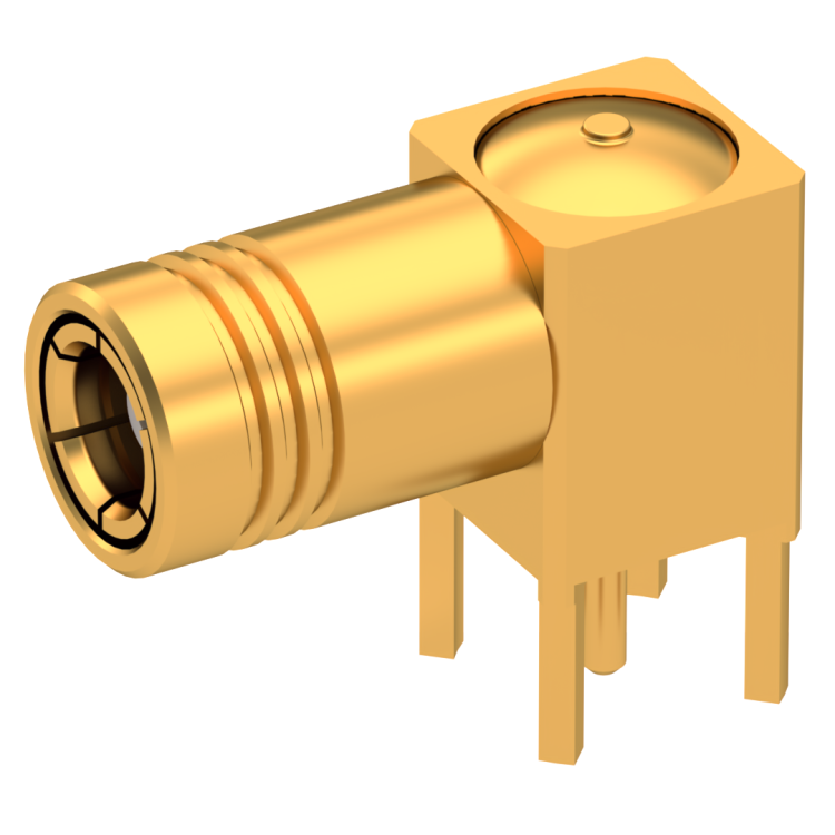 SMB / RIGHT ANGLE PLUG RECEPTACLE FOR PCB TYPE SOLDER LEGS