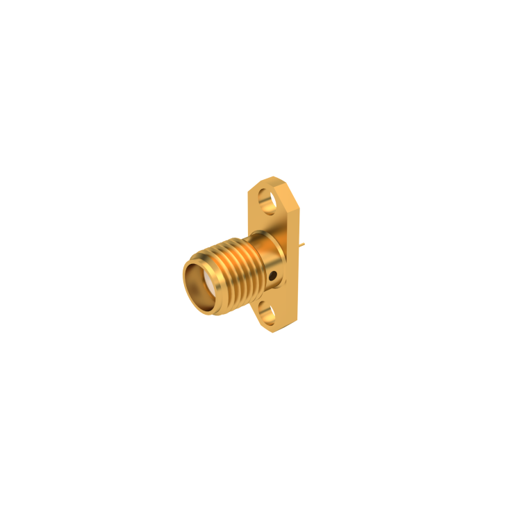 SMA / 2 HOLE FLANGE JACK RECEPTACLE WITH SHOULDER CONTACT