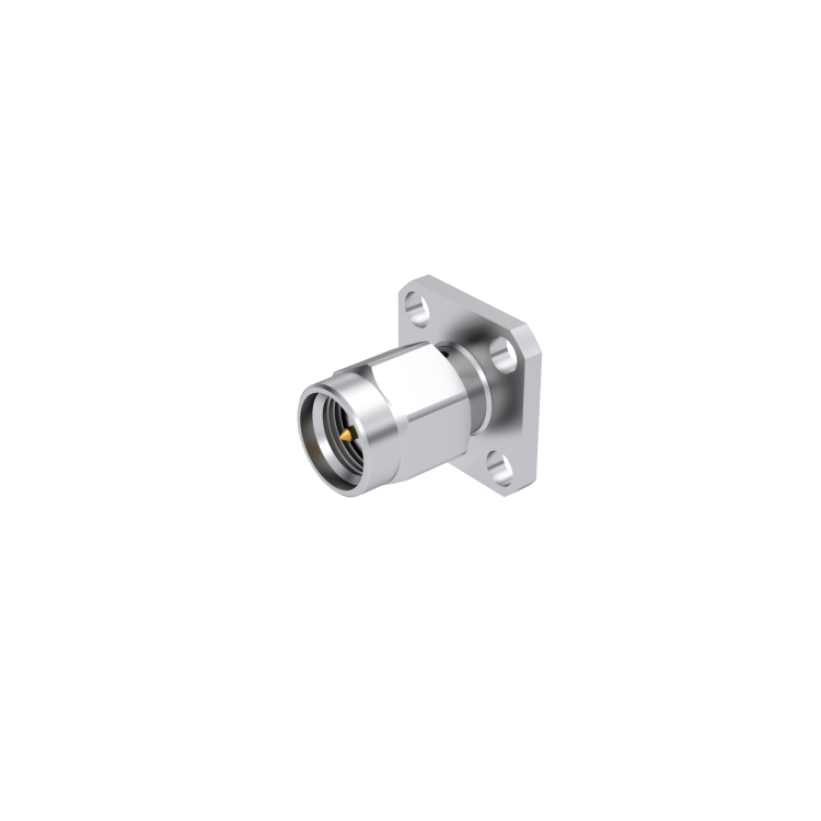 SMA / SQUARE FLANGE PLUG RECEPTACLE WITH SHOULDER CONTACT