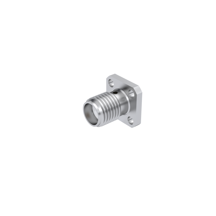 SMA / 9.5 MM SQUARE FLANGE PLUG RECEPTACLE WITH TAB CONTACT