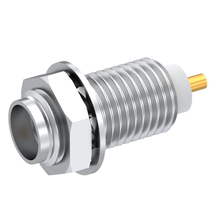 SMA / THREAD-IN JACK RECEPTACLE WITH CYLINDRICAL CONTACT