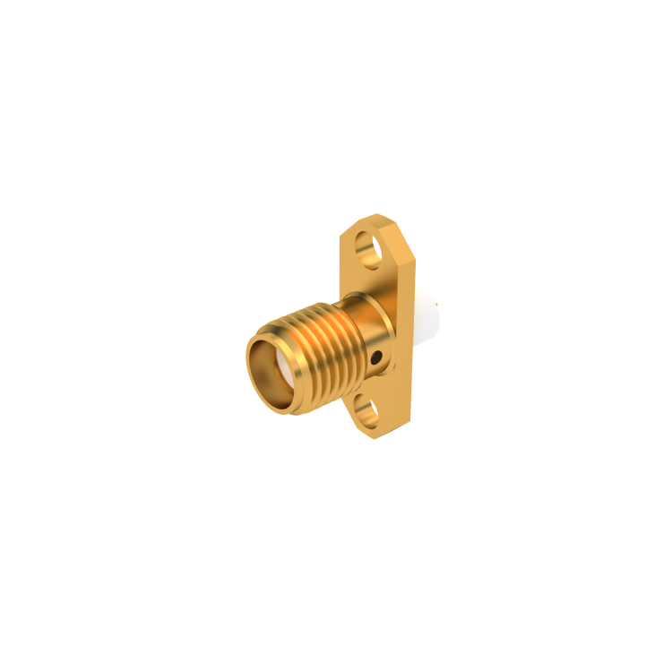 SMA / 2 HOLE FLANGE JACK RECEPTACLE WITH SHOULDER CONTACT