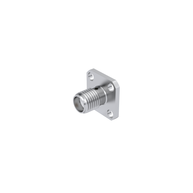 SMA / SQUARE FLANGE JACK RECEPTACLE WITH SHOULDER CONTACT