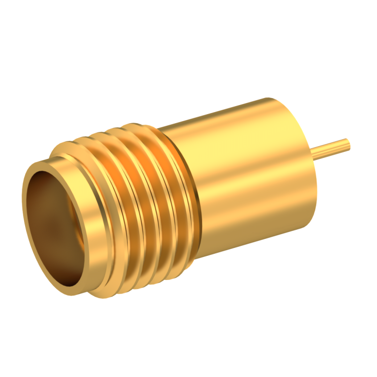 SMA / SOLDERED JACK RECEPTACLE HERMETIC - WITH CYLINDRICAL CONTACT