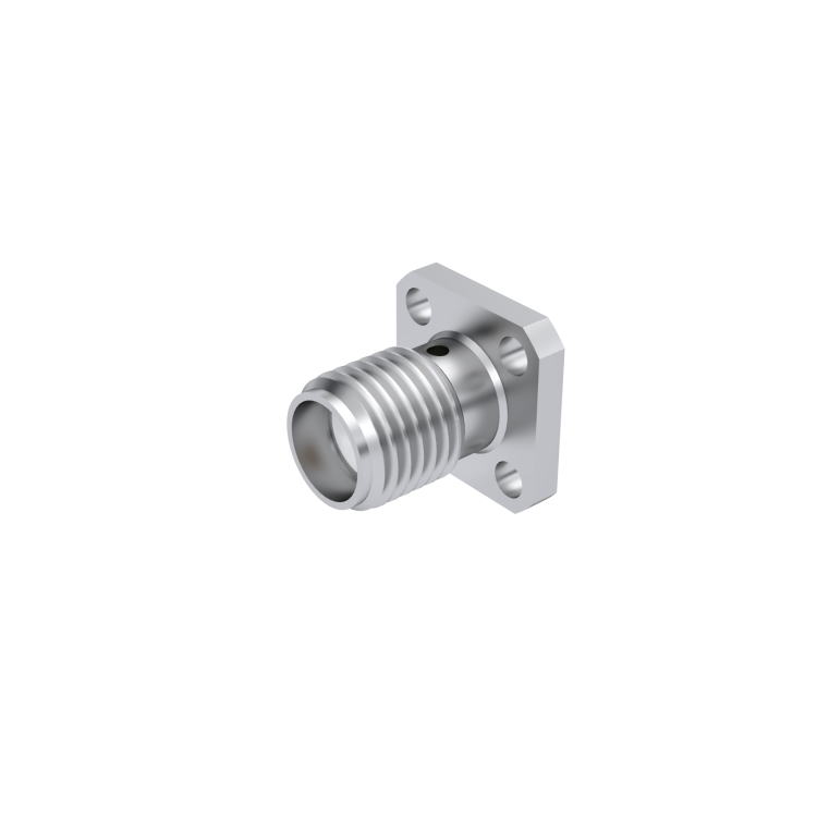 SMA / 9.5 MM FLANGE JACK RECEPTACLE WITH TAB CONTACT
