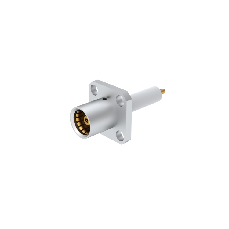 BMA / SQUARE FLANGE JACK RECEPTACLE WITH CYLINDRICAL CONTACT