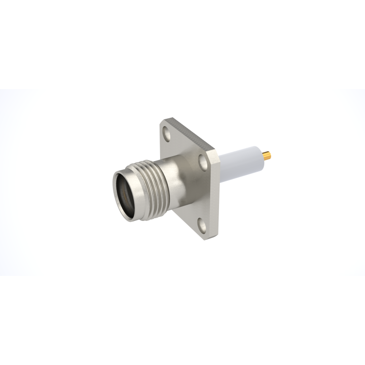 TNC 18 / SQUARE FLANGE JACK RECEPTACLE WITH CYLINDRICAL CONTACT