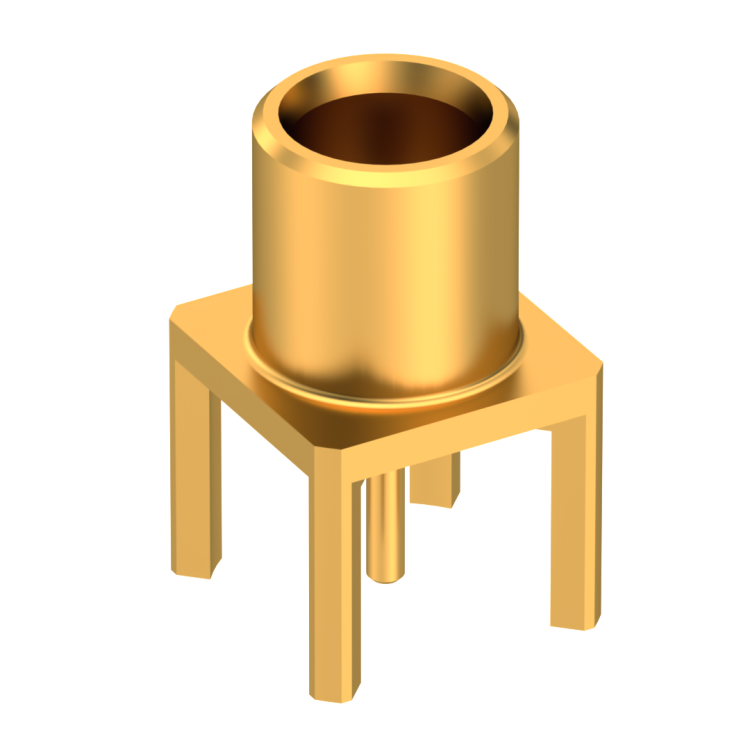 MCX / STRAIGHT JACK RECEPTACLE FOR PCB SOLDER LEGS