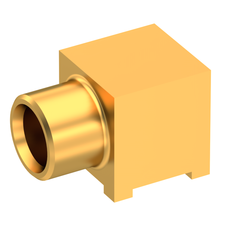 MCX / RIGHT ANGLE JACK RECEPTACLE FOR PCB SMT TYPE - REEL OF 100