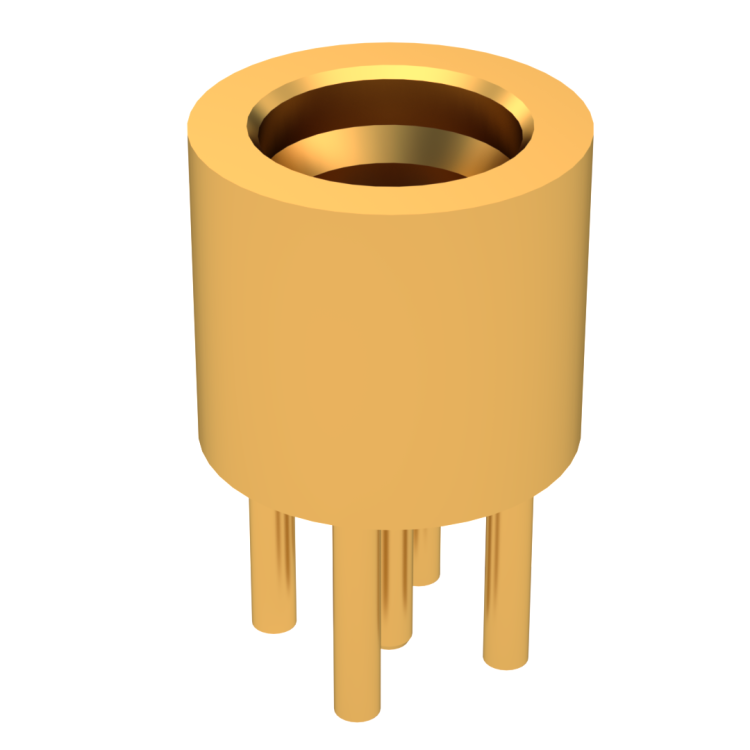 SMP / STRAIGHT MALE RECEPTACLE SOLDER LEGS - LIMITED DETENT