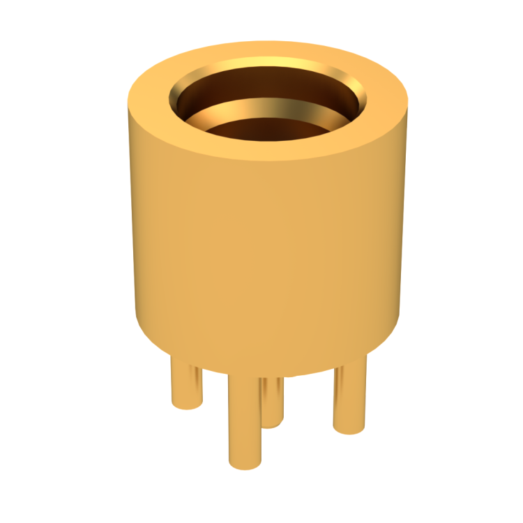 SMP / STRAIGHT MALE RECEPTACLE SOLDER LEGS - SMOOTH BORE