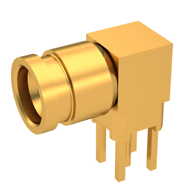 SMP-LOCK / RIGHT ANGLE JACK PCB RECEPTACLE HIGH TEMP RATED
