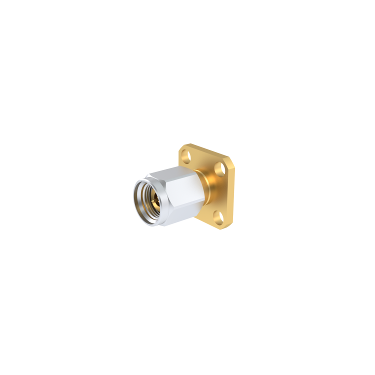 2.4 MM / UNIVERSAL SQUARE FLANGE MALE RECEPTACLE FOR PIN 0.3MM
