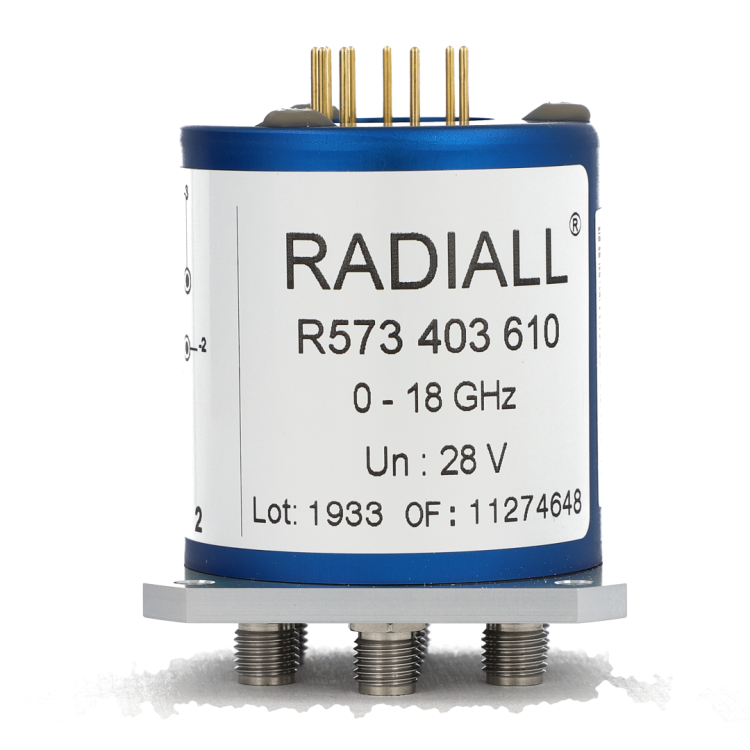 SP5T Ramses DIN 2.5GHz Normally open Indicators 12Vdc Positive common Diodes Pins Terminals