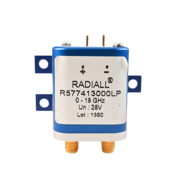 DPDT Ramses Low PIM SMA 18GHz Latching Self-cut-off 12Vdc Diodes Pins Terminals with bracket
