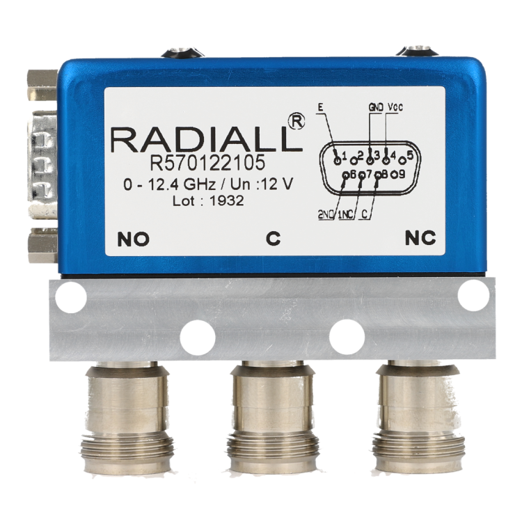 SPDT Ramses N 12.4GHz Latching Self-cut-off Indicators 12Vdc TTL Diodes D-sub connector