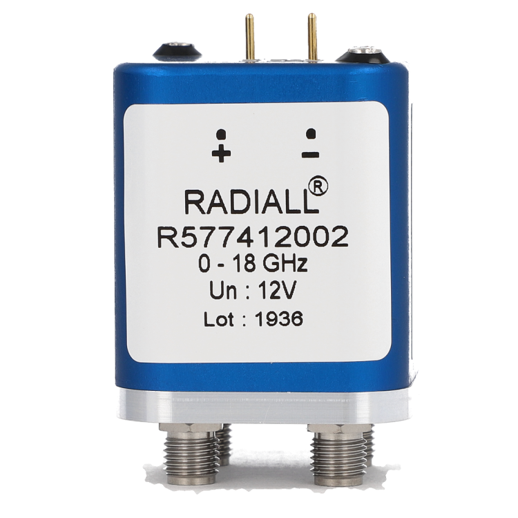 DPDT Ramses SMA2.9 40GHz Latching 28Vdc Pins Terminals