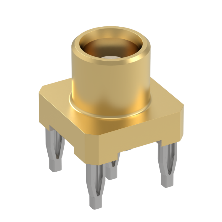 MCX / STRAIGHT JACK RECEPTACLE FOR PCB PRESS-FIT LEGS