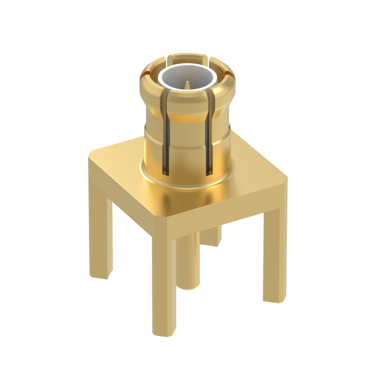 MCX / STRAIGHT PLUG RECEPTACLE FOR PCB SOLDER LEGS