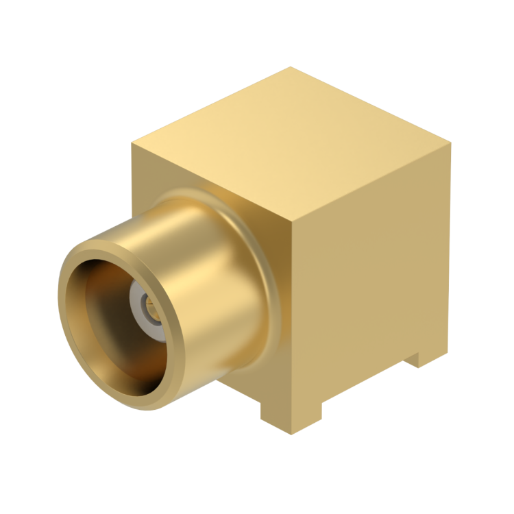 MCX / RIGHT ANGLE JACK RECEPTACLE FOR PCB SMT TYPE - REEL OF 500