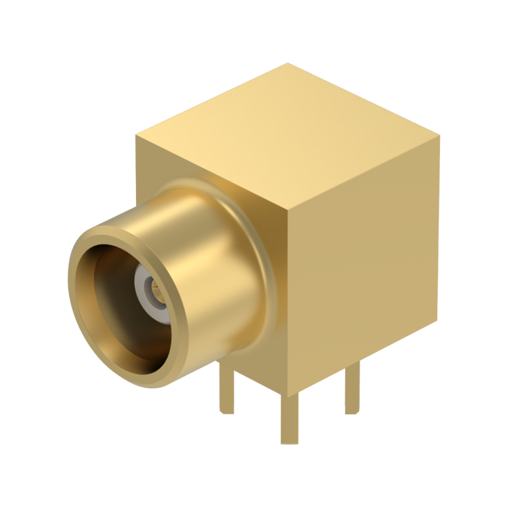 MCX / RIGHT ANGLE JACK RECEPTACLE FOR PCB SOLDER LEGS